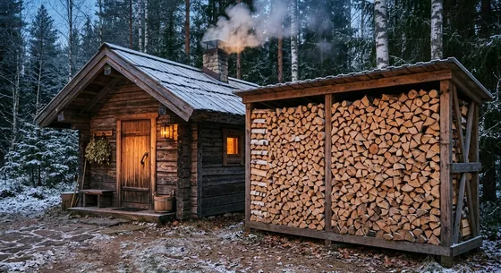 Укладка дров в Истре, улица Полевая, 46